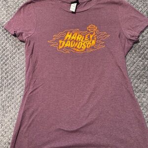 Harley-Davidson Violet Tee with Orange Logo